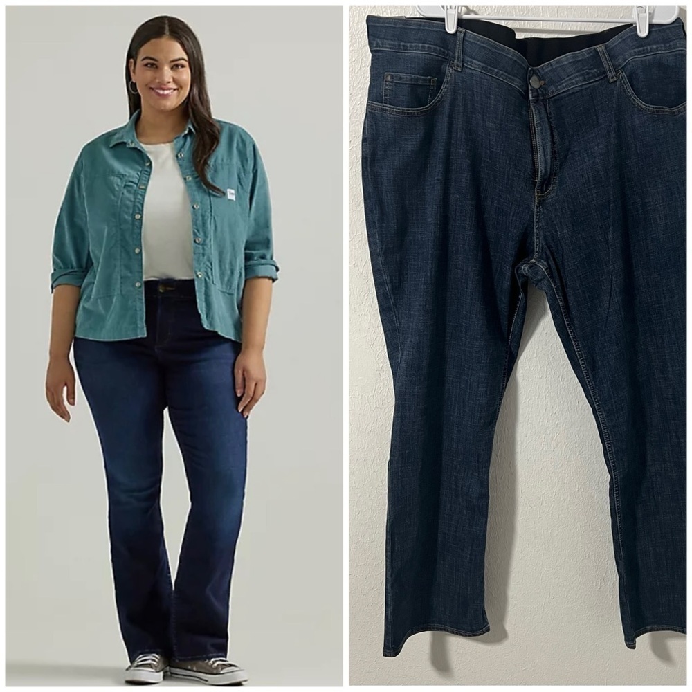Riders by Lee Women’s Plus Size 26W M Blue Straight Leg Jeans Dark Wash NWT